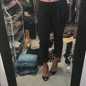 Slim leg cropped dress pants